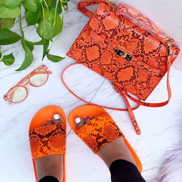 Orange Snake Sandal Pool Slide - Picture 4 of 7